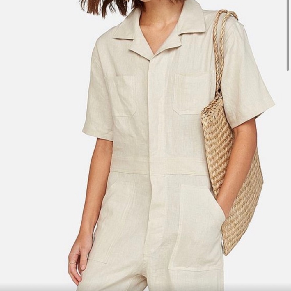 MATE the label | Linen Short Sleeve Jumpsuit
